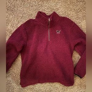 VS PINK Sherpa 1/4 Zip Pullover